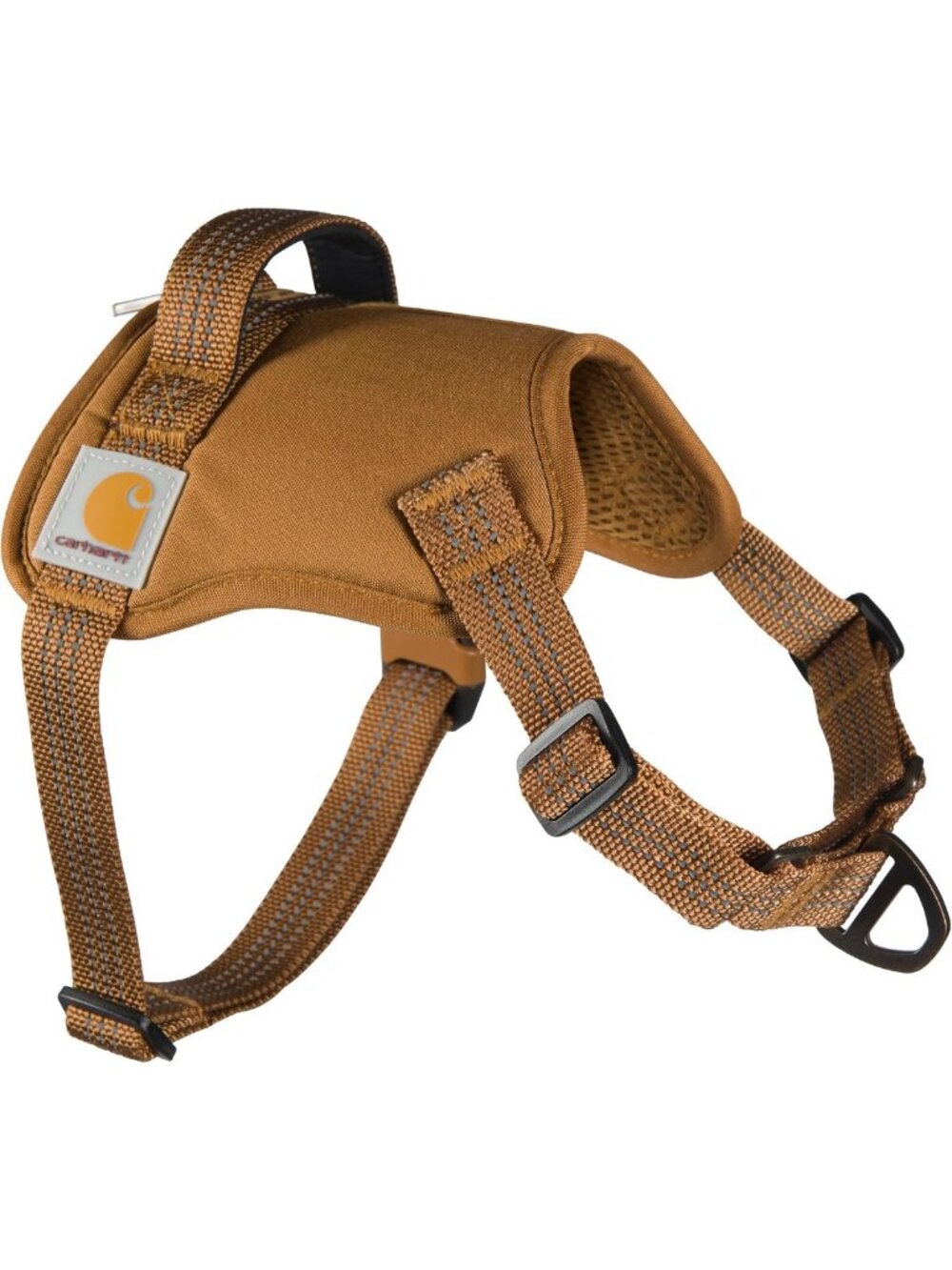 Durable Nylon Duck No-Pull Dog Harness in Brown - Adjustable, Comfortable Fit